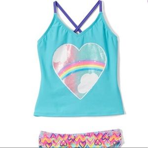 Girls rainbow tankini